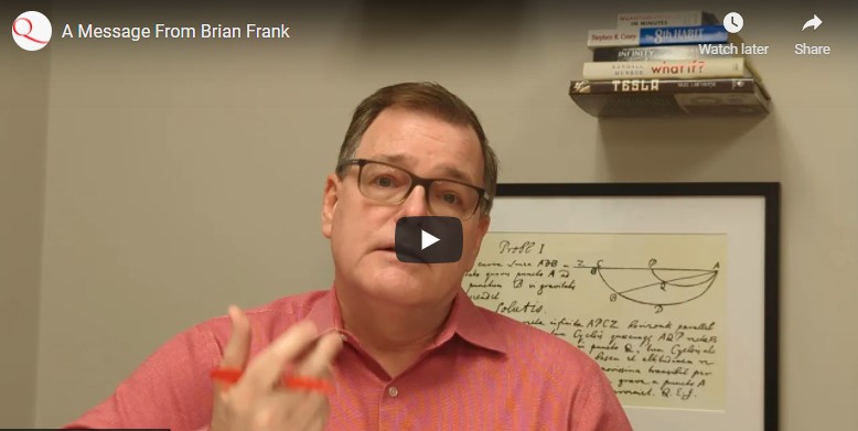 A New Year Message from Brian Frank