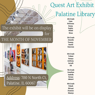 Quest Art on Display at Palatine Library