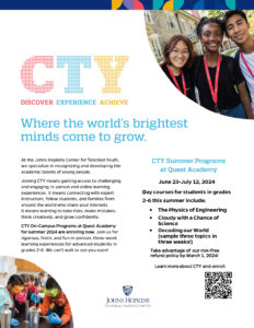Learn more about CTY Program at Quest Academy