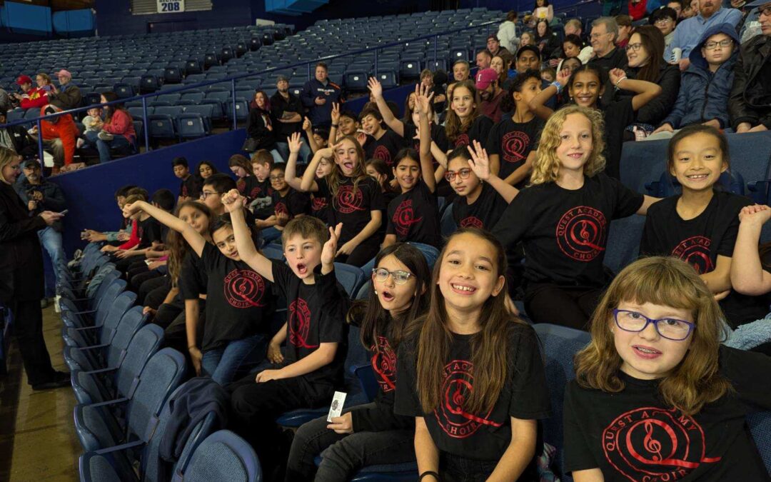 Quest Choirs Sing at Chicago Wolves Game!